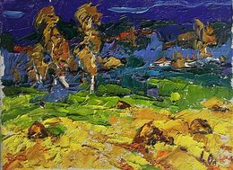 Painting, Autumn night rain, Ivanyuk Oleksiy