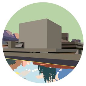 Print, National Theater & Reflection - Limited Edition, Marion Sagon
