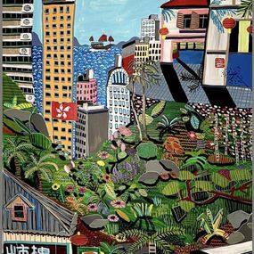 Painting, Hong Kong serie IV peak team, Filipp Jenikäe