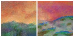 Print, Landscape At Sunset Diptych, Angela Cameron