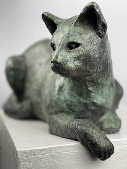 Sculpture, Guardian Cat, Helle Rask Crawford