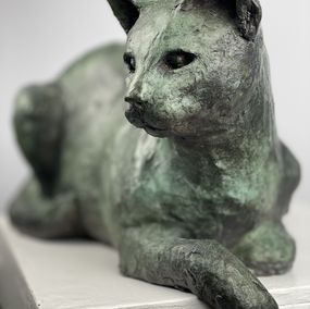 Sculpture, Guardian Cat, Helle Rask Crawford