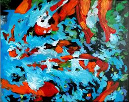 Gemälde, Impression of koi carps, Vanessa Bonino