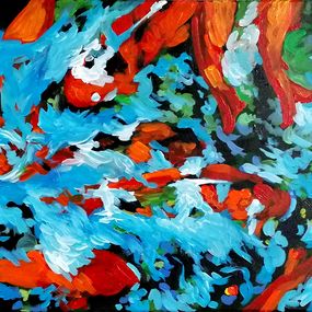 Gemälde, Impression of koi carps, Vanessa Bonino