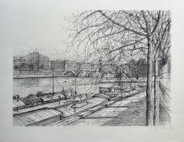 Print, Le Vert Galant, Paris, Jean Carzou