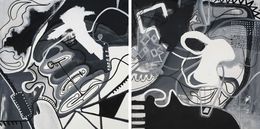 Peinture, Mixa and Punto de Partida, Diptych, Alec Franco