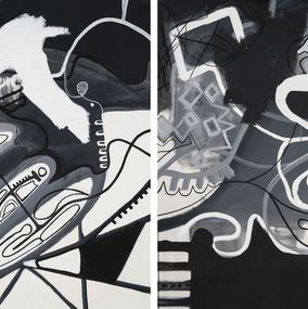 Gemälde, Mixa and Punto de Partida, Diptych, Alec Franco