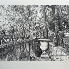 Print, La Fontaine Médicis, Paris, Jean Carzou