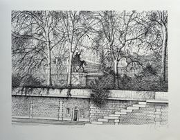 Édition, Le square Notre-Dame, Paris, Jean Carzou
