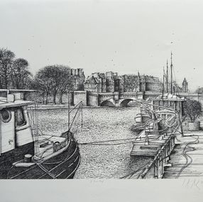 Print, Le Pont-Neuf, Paris, Jean Carzou