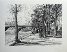Print, Le quai du Louvre, Paris, Jean Carzou