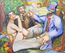 Gemälde, Le déjeuner sur l'herbe, Philippe Loubat