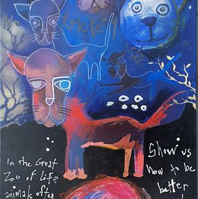 Gemälde, In the great zoo of life animals often show us how to be better people, PickWick