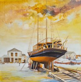Gemälde, Sur le quai, Jean-Claude Campana