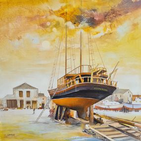 Gemälde, Sur le quai, Jean-Claude Campana