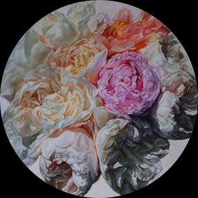 Gemälde, Peonies and Roses, Robert Lemay