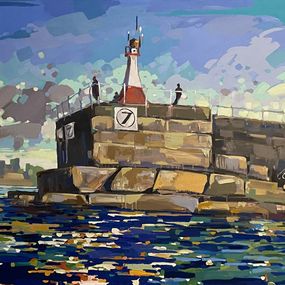 Gemälde, The Breakwater, Victoria Harbour, Chrissy Nickerson
