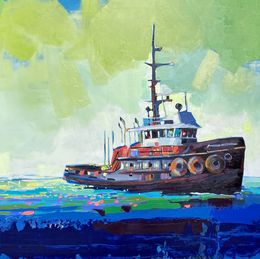 Gemälde, Victoria Harbour Tug, Chrissy Nickerson