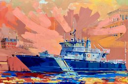 Gemälde, The Argonaut, Victoria Harbour, Chrissy Nickerson