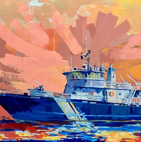 Gemälde, The Argonaut, Victoria Harbour, Chrissy Nickerson