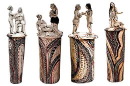 Sculpture, Four sculptures. The In Light of Her Series. Porcelain, Alex Hodge