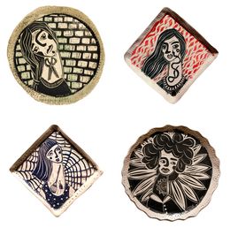 Sculpture, Set of 4 Porcelain Wall Sculptures, Alex Hodge