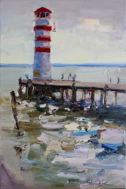 Peinture, Lake Neusiedl. Lighthouse, Tetiana Shendryk