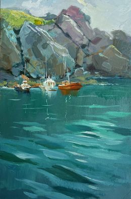 Gemälde, The sea washes the mountains, Suprunchuk Yuriy