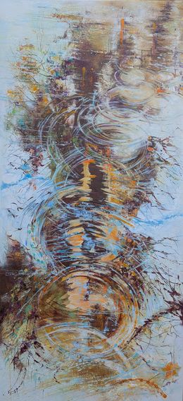 Painting, Ondes et reflets, Nadine Pillon