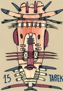 Zeichnungen, Masque totemic #6, Tarek