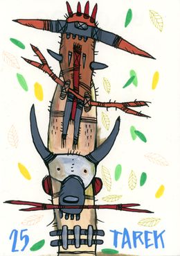 Zeichnungen, Masque totemic #9, Tarek
