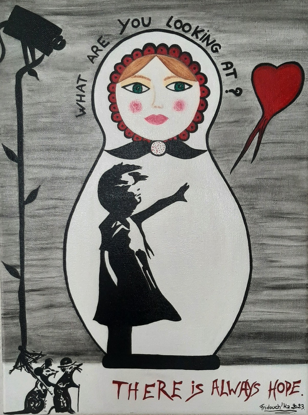 Fridouch'ka, Quand ma matrioshka rencontre Banksy Fridouch'ka, Quand ma matrioshka rencontre Banksy