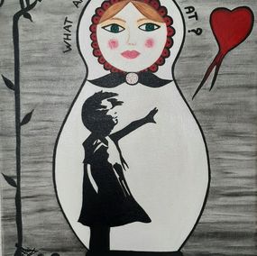 Gemälde, Quand ma matrioshka rencontre Banksy, Fridouch'ka