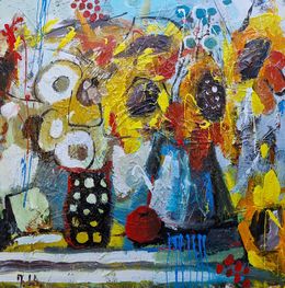 Painting, A Dance of Paint and Petals, Davit Arstamyan