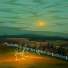 Gemälde, Moon, Jaroslav Valecka