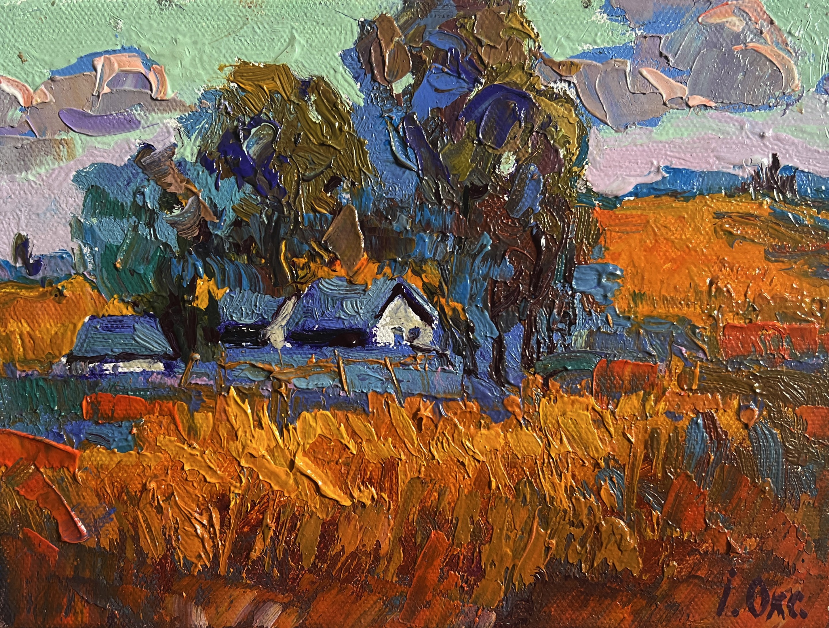Oksana Ivanyuk, Autumn village evening Oksana Ivanyuk, Autumn village evening