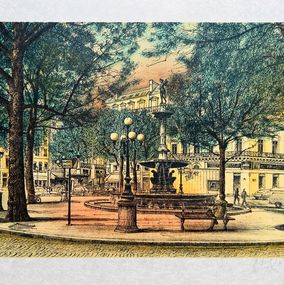 Édition, La place du Théâtre Français, Paris, Jean Carzou