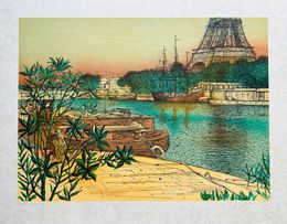 Print, Le quai de Passy, Paris, Jean Carzou