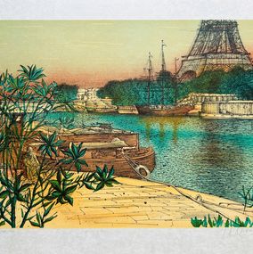 Print, Le quai de Passy, Paris, Jean Carzou