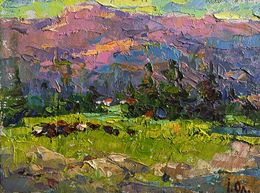 Gemälde, Mountains bathed in summer sun, Ivanyuk Oleksiy