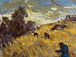 Painting, Autumn golden fields, Ivanyuk Oleksiy