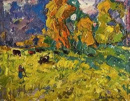Painting, In the autumn meadows with a breeze, Ivanyuk Oleksiy