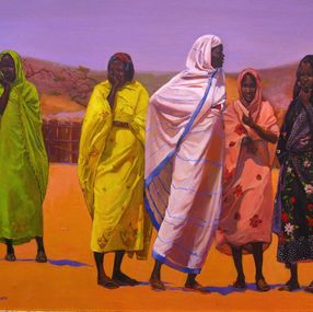 Gemälde, African women, Madalena Zampassi