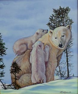 Gemälde, Polar Family, Madalena Zampassi