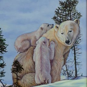 Gemälde, Polar Family, Madalena Zampassi