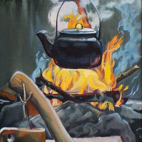 Peinture, The forester's dinner, Vladyslav Kazachenko