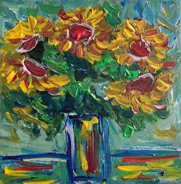 Painting, Sunny sunflowers, Natalya Mougenot