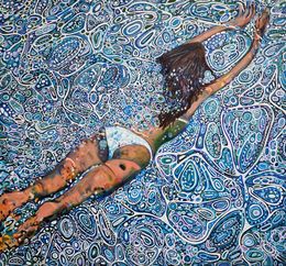 Gemälde, Underwater Abstract Blue, Alexandra Djokic