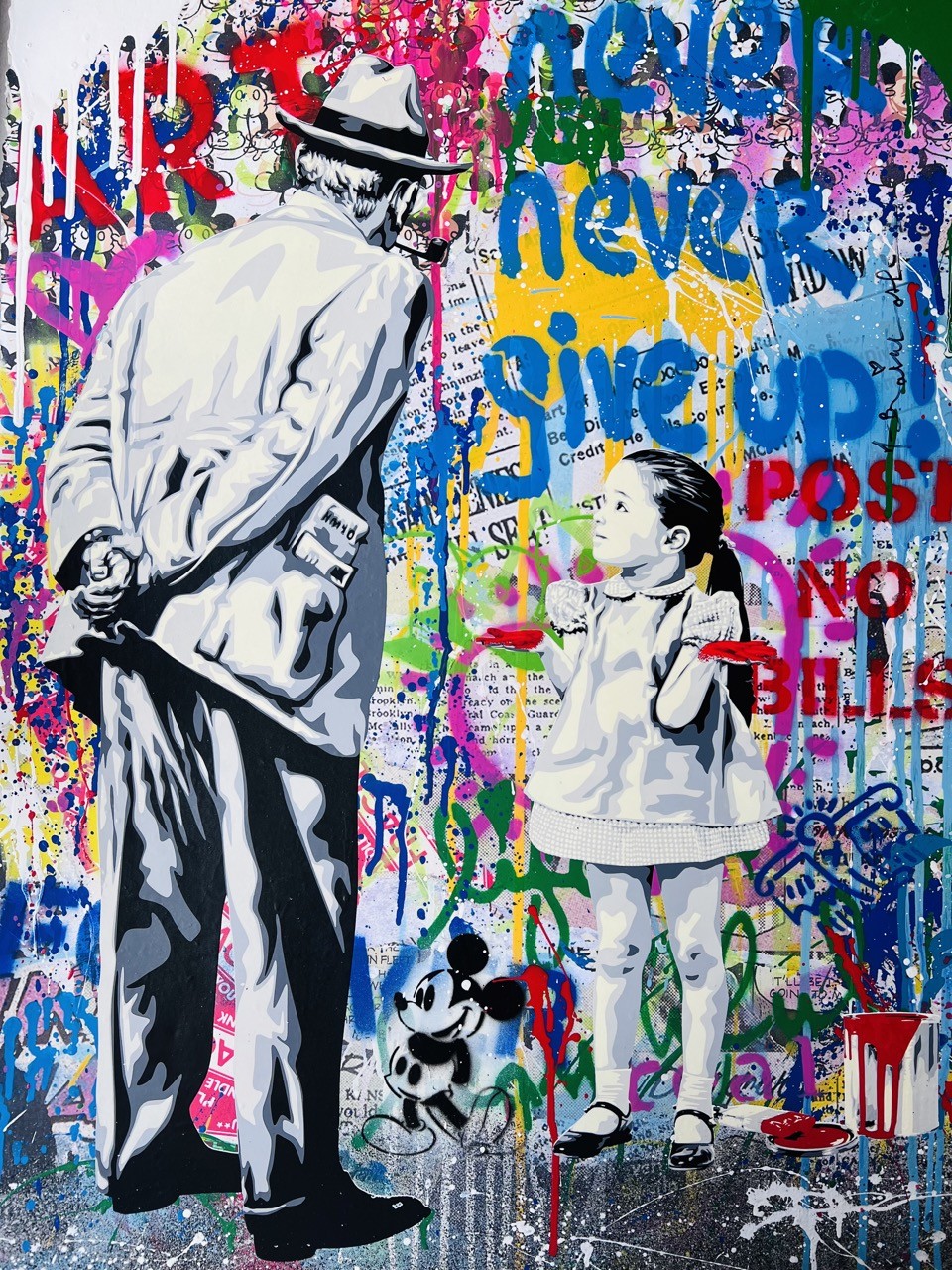 Mr Brainwash, Caught Red Handed - Little Girl - Never Give Up Mr Brainwash, Caught Red Handed - Little Girl - Never Give Up