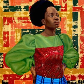 Gemälde, Unwavering Gaze, Adebayo Taiwo